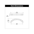 thumbnail image 4 of Hickory Hardware H077863 Veranda 3-3/4" Center To Center Arch Cabinet Pull - Gold, 4 of 7