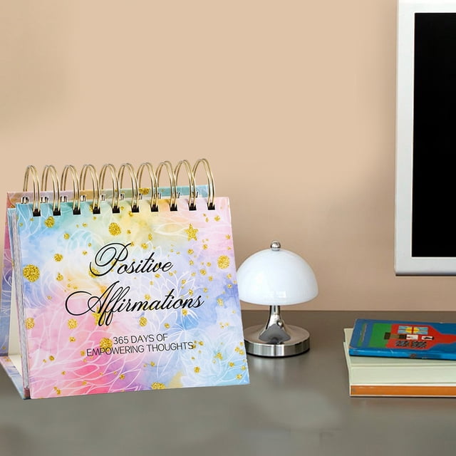 RXIRUCGD Empowering Positive Affirmations Desk Calendar 365 Days With Inspirational Quotes Bound For Motivation Home Office And Gift Use