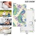 thumbnail image 3 of SKYSONIC Watercolor Peacocks Patterned Hand Towels 2 PCS, Cotton Bath Towel for Drying Face Hands Body ,Absorbent Lightweight Towels for Bathroom Ktichen Travel Gym, 16"x28", 3 of 7