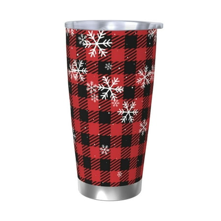 

Goofa Red Buffalo Plaid for 20 oz Skinny Tumbler Stainless Steel Coffee Mug Slim Vacuum Insulated Travel Cup Car Cup-Without Straw