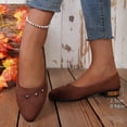 thumbnail image 6 of Miluxas Women's Rhinestone Studded Ballet Flats, Pointed Toe Slip-On Comfortable Casual Work Dress Shoes Brown 9.5(43), 6 of 9