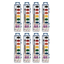 Colorations Regular Best Value Watercolor Paints, 8 Palettes, 8 Colors ea