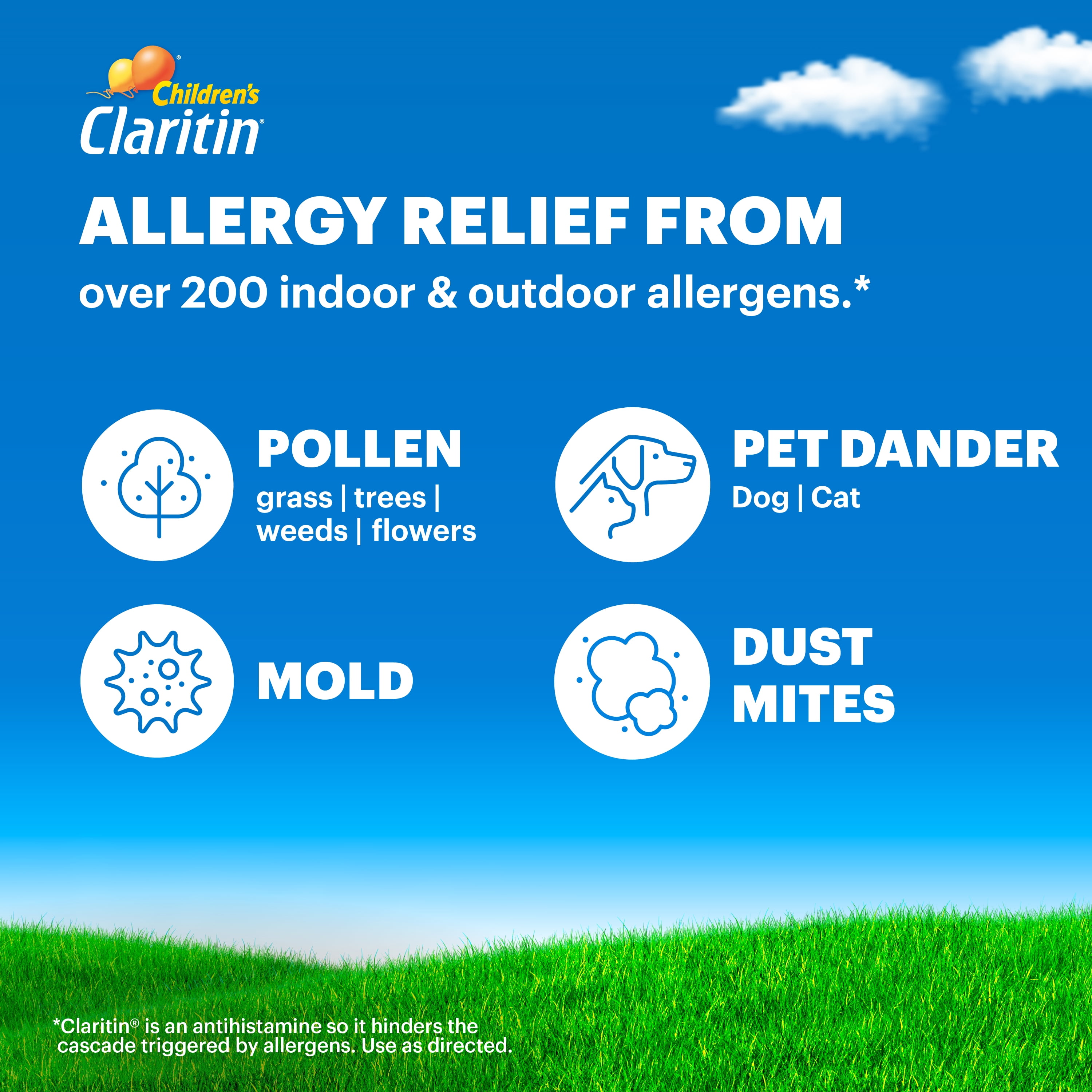 Children's Claritin 24 Hour Non-Drowsy Allergy Relief, Loratadine Antihistamine Bubblegum Chewable Tablets, Dye-free, 30 Count