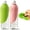 Green+Pink, variant on 2 Pack Silicone Portable Dog Water Bottle Attachment, Slip-On Pet Water Bowl Dispenser, Leak Proof Foldable Leaf Shape Water Accessory for Walking Hiking Travel