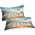 thumbnail image 2 of Ensemble de Literie Sunny Beach 3 Pcs Fête Passionnée Housse de Couette en Microfibre Imprimée à Fermeture Éclair, 2 of 5