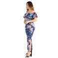 thumbnail image 2 of Women’s Plus Size Floral Ruffle Off The Shoulder Maxi Dress, 2 of 3