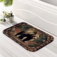 thumbnail image 3 of Vintage Forest Bear 16x24 Flannel Bath Mat for Bathroom, Anti-Slip Backing Soft Bathroom Rug, Washable Water Absorbent Mat, 3 of 9