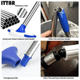 thumbnail image 6 of ITTAR Floor Scrub Brush with Long Adjustable Handle + Small Grout Brush with Stiff Bristles, Deck Clean Tool, 6 of 8