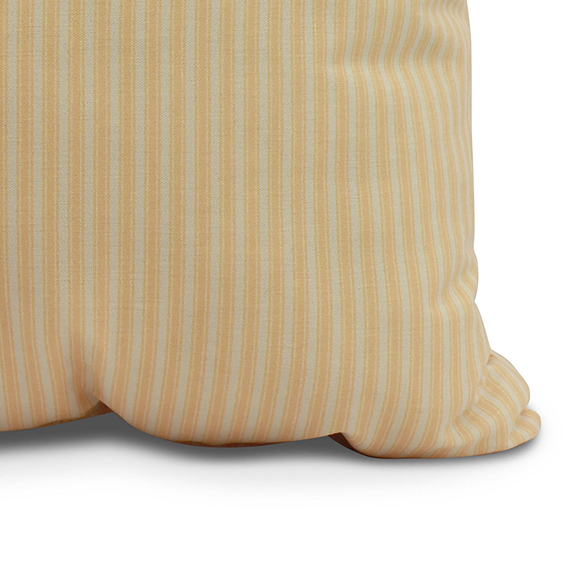 Simply Daisy, 16" x 16" Ticking Stripe Outdoor Pillow, Yellow