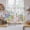 White, variant on Easter Eggs Kitchen Curtain for Berdoom Living Room Cafe 45 Inch Length, Spring Botanical Eucalyptus Floral Butterfly Tiers Curtains Light Filtering Drapes Window Treatment 2 Panels 52"Wx45"L