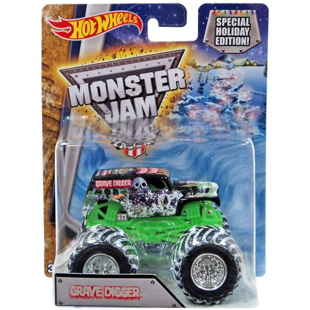 Hot Wheels Monster Jam 25 Grave Digger Diecast Car [Special Holiday Edition]