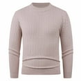 thumbnail image 2 of LNWUY Sweater for Men Lightweight Elastic Knit Sweaters Warm Winter Fall Slim Pullover Sweater Crewneck Long Sleeve Sweaters Yellow XXL, 2 of 5