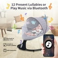thumbnail image 5 of HAOUUCYIN Electric Baby Swing, bluetooth Music Infant Bouncer with 12 Lullabies for Boys Girls, Black&Gray, 5 of 7