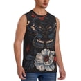 thumbnail image 2 of Daiia Midnight Butterfly Floral Dream Printed Men's Tank Tops,Casual Soft Sleeveless Gym Muscle Shirts Bodybuilding Tee-Large, 2 of 8