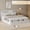 White wood grain, variant on PYY Space-Saving Twin XL Size Wooden Platform Bed Frame with Storage Headboard & Raised Footboard – Sturdy Wood Slats, No Box Spring Needed, Easy Assembly – Walnut, Twin XL Size
