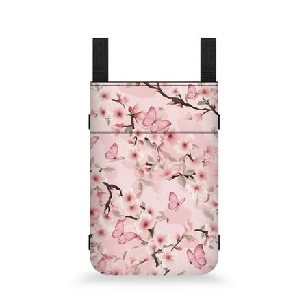 COEQINE Cherry Blosoom Crutch Bag Butterfly Forearm Crutch Bag Pouch Crutch Case Broken Foot Underarm Crutch Pouch Universal Crutch Pouch for Women Gifts for Women Friends