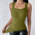 thumbnail image 5 of Levmjia Women Tank Top Sleeveless Square Neck Casual Summer Tops Soft Comfortable Stretchy Polyester Blouse for Daily Wear Workout Fashion Solid Color Tee, 5 of 9