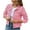 Pink, variant on Womens Coat Clearance Womens Fashion Casual Denim Jacket Long Sleeve Button Down Chest Pockets Cardigan Daily Coat Tops