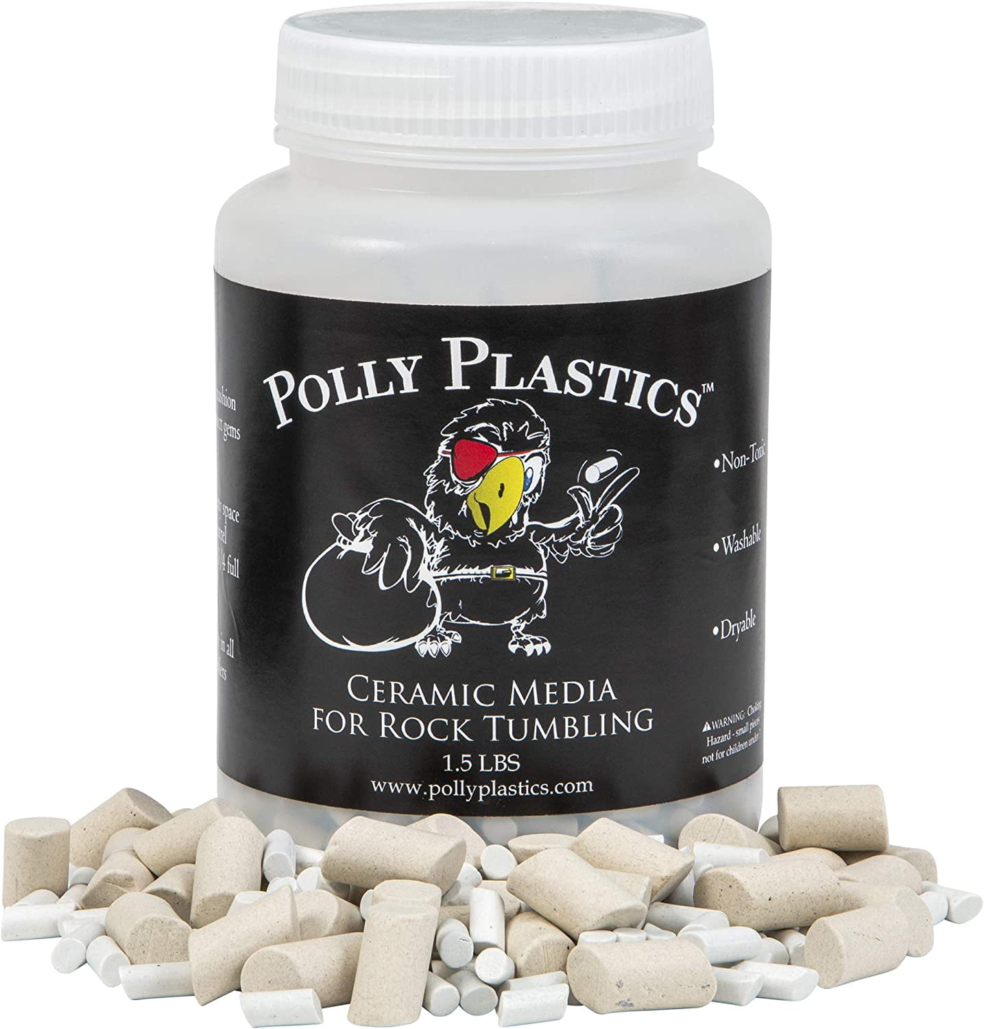 Polly Plastics Rock Tumbling Ceramic Filler Media (Small and Large