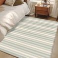 thumbnail image 4 of Area Rugs 2.7'x5', Light Green Lines Carpet for Living Room Bedroom Dining Room, Retro Minimalist Stripes Pattern Throw Kitchen Rugs Non Slip Washable Rectangle Indoor Outdoor Rugs, 4 of 8