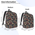 thumbnail image 2 of Vsdgher Christmas Holiday Bowling Print Canvas Backpack Travel Rucksack Unisex Knapsack 15.7/17.7Inch Laptop Backpack for Work,College-Medium, 2 of 5