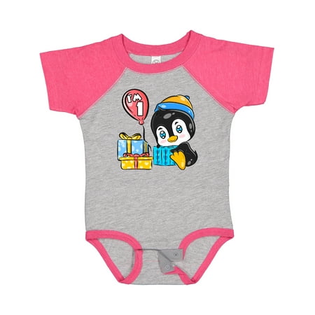 

Inktastic Penguin 1st Birthday Boys or Girls Baby Bodysuit