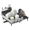 thumbnail image 1 of Estante para secar platos SONGMICS, grande, expandible, de acero inoxidable, 1 of 7