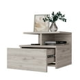 thumbnail image 4 of Gray 2 Shelf Nightstand For A Stylish Bedroom Look Floating With Convenience, 4 of 4