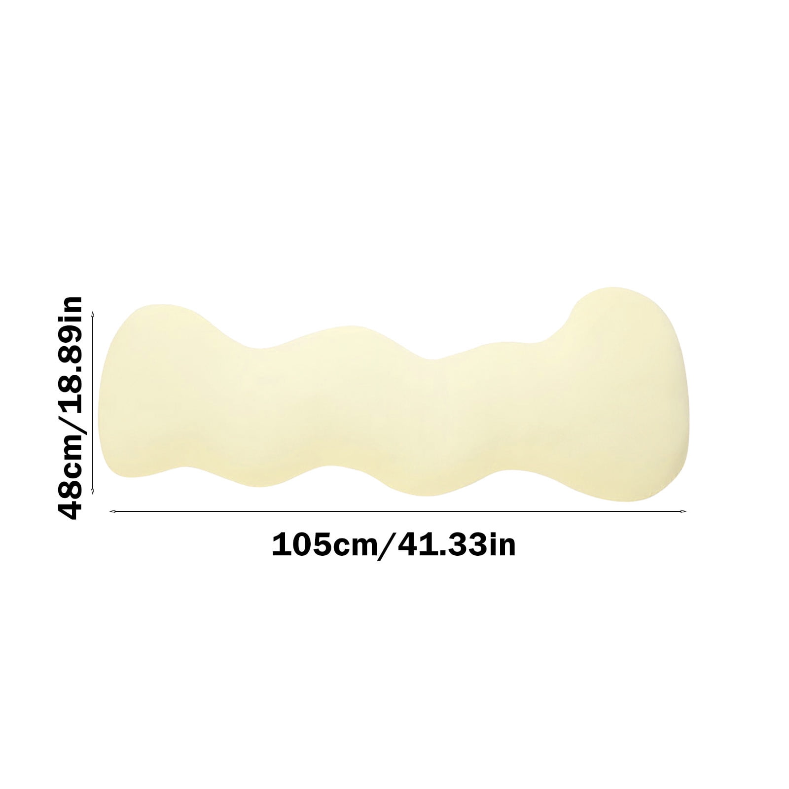 Cool Body Pillow for Adults 41.33In Shredded Foam Fill Soft Supportive Hotel Grade Pillow Back Side Stomach Sleeper Friendly for Bed Bedroom Home Sleep Daily Use Long Full Body Support Pillow