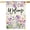 Spring Summer Pansy, variant on Spring Summer Geranium Welcome Garden Flag Double Sided Summer Bee Red Floral Small Burlap Yard Flag House Seasonal Farmhouse Outside Outdoor Decoration 12.5 x 18 Inch