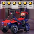 thumbnail image 2 of iRerts 6V Kids Ride On Car ATV with Remote Control, Battery Powered Ride on Toys for 2-4 Age Boys Girls Gifts, Kids Electric Cars with Push Handle, Guardrail, USB, AUX, Redtooth and LED Lights, Red, 2 of 10