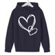 thumbnail image 3 of Sudadera con capucha y estampado de corazón de San Valentín, sudadera de manga larga para niños y niñas, chaqueta para niñas de talla mediana y grande., 3 of 7