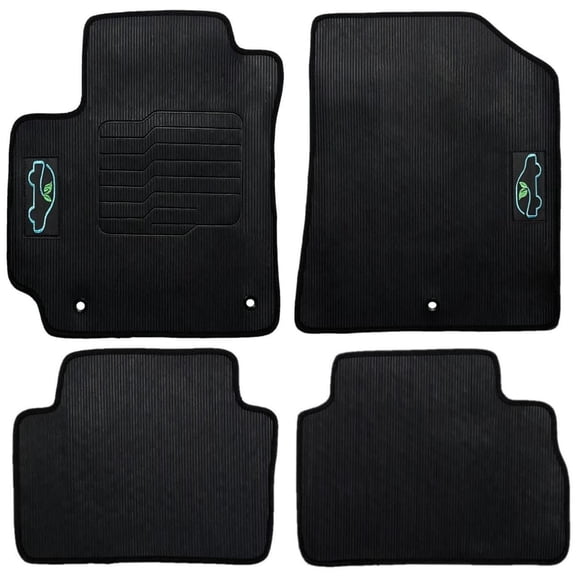 ecoMats Floor Mats All-Weather Custom Fit for 2020 to 2025 Kia Soul, Front and Rear, Odorless