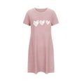 thumbnail image 4 of Leesechin Nightgowns for Women Short Sleeve Sleep Tee Pullover Night Shirts Sleep Shirt Soft Night Gown Sleep Dress, 4 of 6