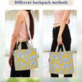 thumbnail image 4 of FORMRS Womens Corduroy Tote Bag Crossbody Shoulder Purse Handbag with Detachable Strap, Yellow Palm Tree Pattern, 4 of 7
