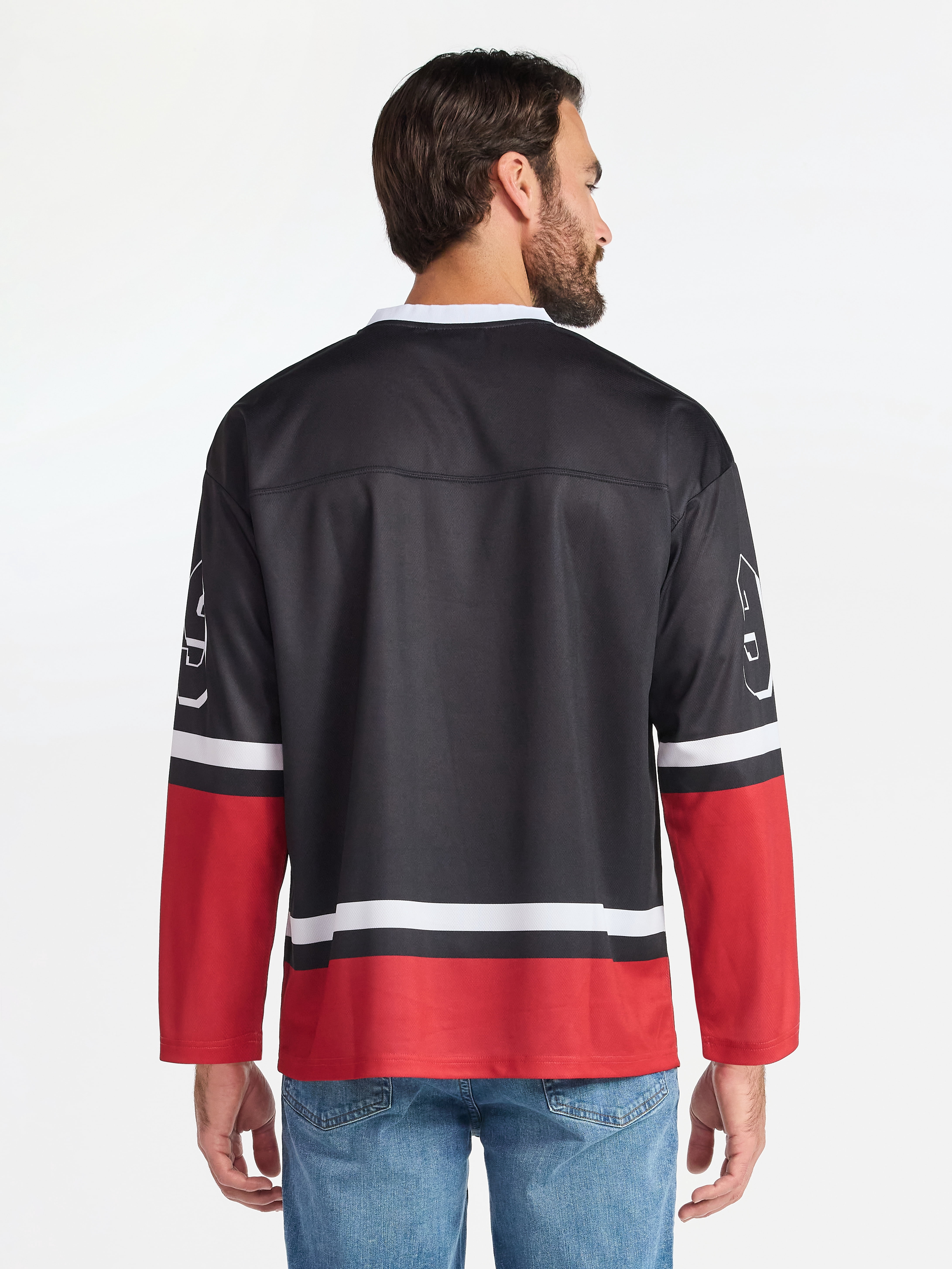 SpongeBob SquarePants Men's & Big Men's Graphic Hockey Jersey with Long Sleeves, Sizes S-3XL