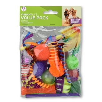 Vibrant Life Holiday Cat Toys Stocking Gift Set, Red, 21 Pcs, Mice
