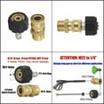 thumbnail image 3 of Allume M22 Washer Swivel Adapter Set 14mm 15mm Quick Connect To 1/4“ 3/8“ Accessory 14mm-1/4", 3 of 5