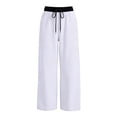 thumbnail image 5 of Busydd Teen Girls Sweatpants 5-15 Years Comfortable Elastic Waist Drawstring Athletic Pants Trendy Colorblock Side Pockets Casual Pants for Girls 9-10 Years, 5 of 8