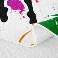 thumbnail image 5 of Feelyou Basketball Silhouette Bed Spread Queen for Boys, Graffiti Splash Art Queen Coverlet Set, 3 Pieces, 5 of 7