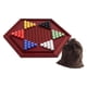 thumbnail image 5 of Juego de estrategia clásico de damas chinas de madera para mayores de 6 años, regalos de Navidad para fiestas, juegos de mesa de 13,78 pulgadas canicas de colores sólidos, 5 of 9