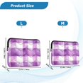 thumbnail image 4 of FORMRS 15"-15.6" Laptop Sleeve Protective Case Soft Carrying Quilted Computer Bag Cover, Purple and White Pattern, 4 of 7