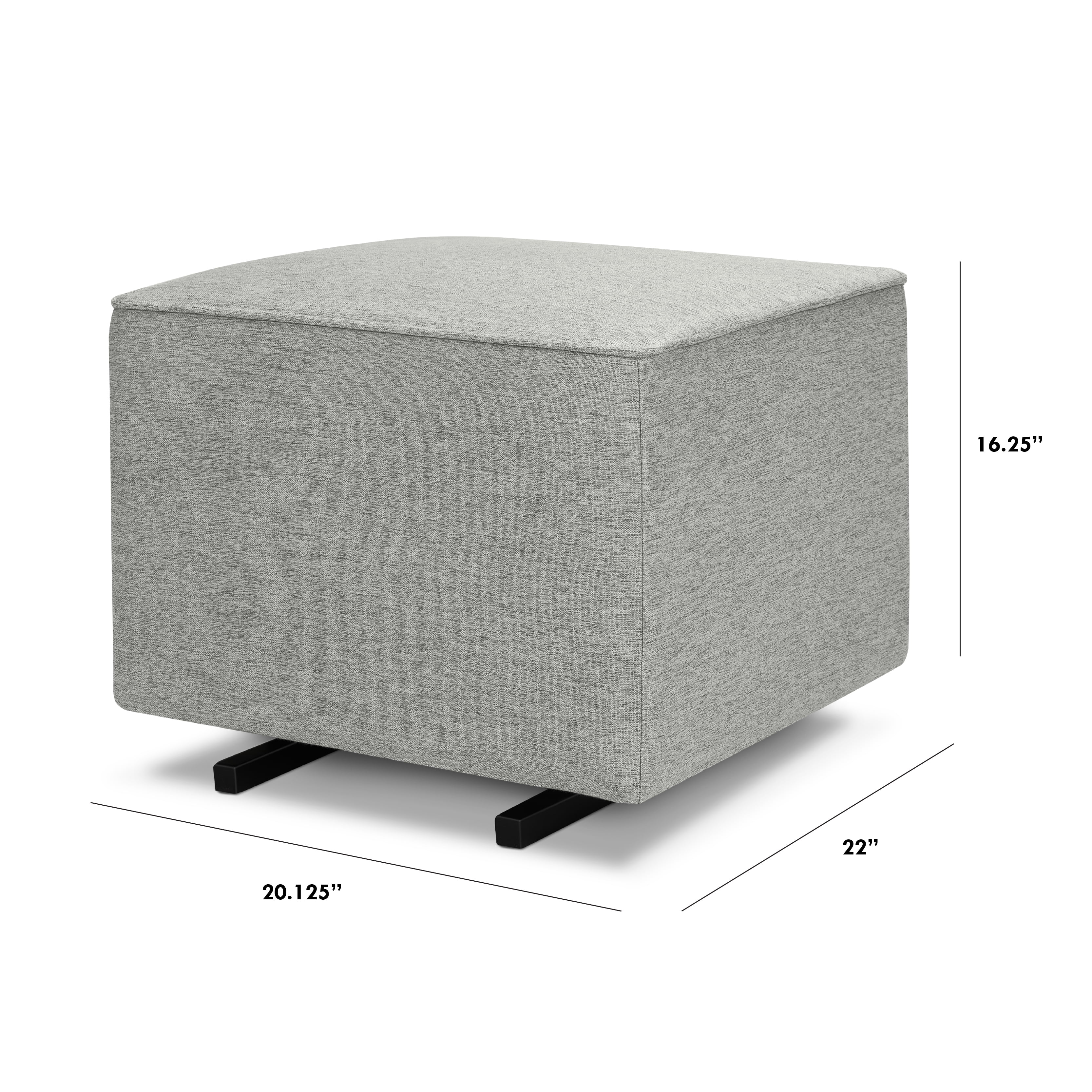 Davinci Universal Gliding Ottoman, Frost Grey