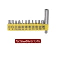 thumbnail image 3 of Unique Bargains 12 in 1 Screwdriver Bit Set 1/4" Hex Shank Torx Square Slotted Phillips Bit Set with 1/4" Extension Bit Holder, 3 of 6