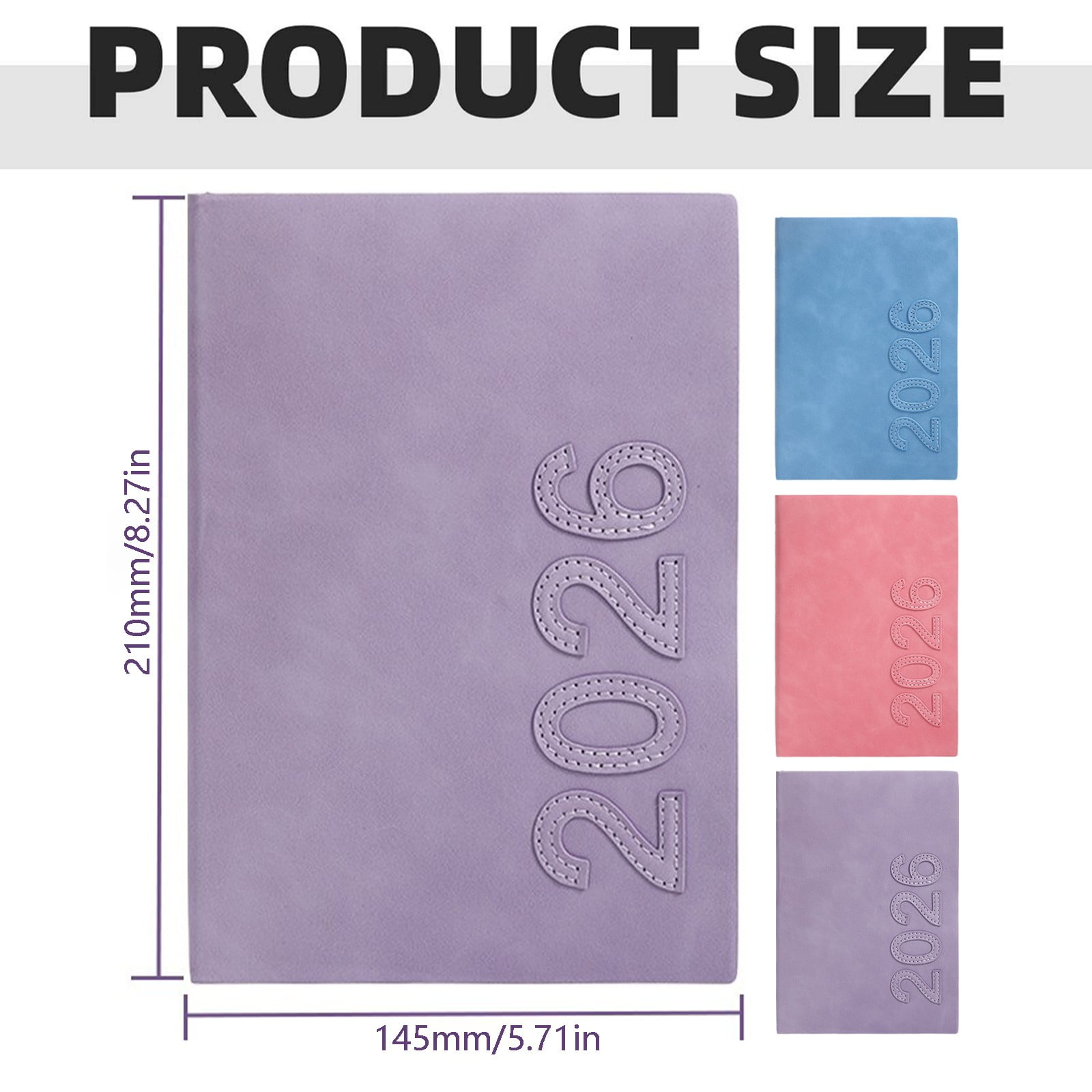 ZXNWN Leather Notebook Journal for Men and Women Purple A5 Thick