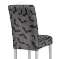 thumbnail image 2 of Xoenoiee Bat Spider Web Print Stretch Chair Covers for Dining Room, Removable Dining Room Chair Covers Halloween Decoration Washable Dining Chair Slipcovers Seat Protector for Home Banquet, 1 Set, 2 of 7
