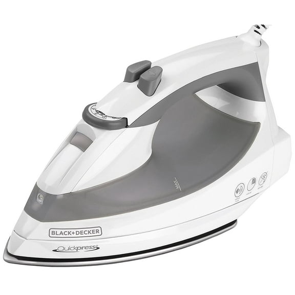 BLACK DECKER QuickPress Steam Iron with Smart Steam Technology, Anti-Drip, Auto Shut-Off, F976