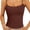 Brown, variant on Wrongduck Women's Double Lined Lace Tank Top Sleeveless Fitted Cami Adjustable Strap Layering Fashion Top
