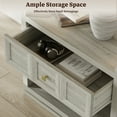 thumbnail image 5 of SICOTAS 26" W Farmhouse Nightstands Set of 2, Big nightstands with Drawer & Open Shelves, Large Bedside Table, End table for Bedroom, Living Room, White Oak, 5 of 13