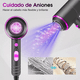 thumbnail image 2 of Secadora De Cabello Profesional Portátil De 2000w Y 3 Velocidades Negra con Morado, 2 of 5